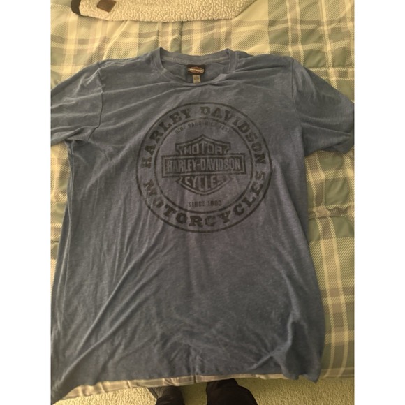 Other - Harley Davidson Blue graphic tshirt size L
